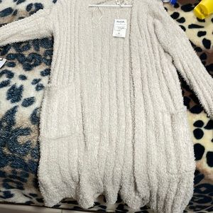 Long fuzzy cardigan